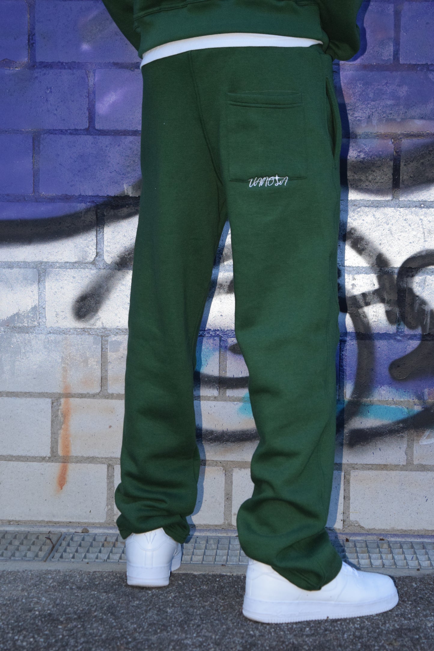 Open Leg Jogger Green