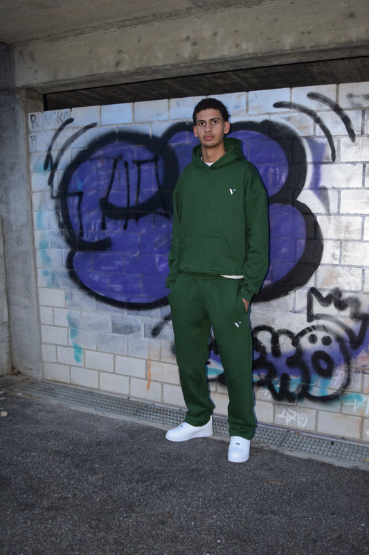Open Leg Jogger Green