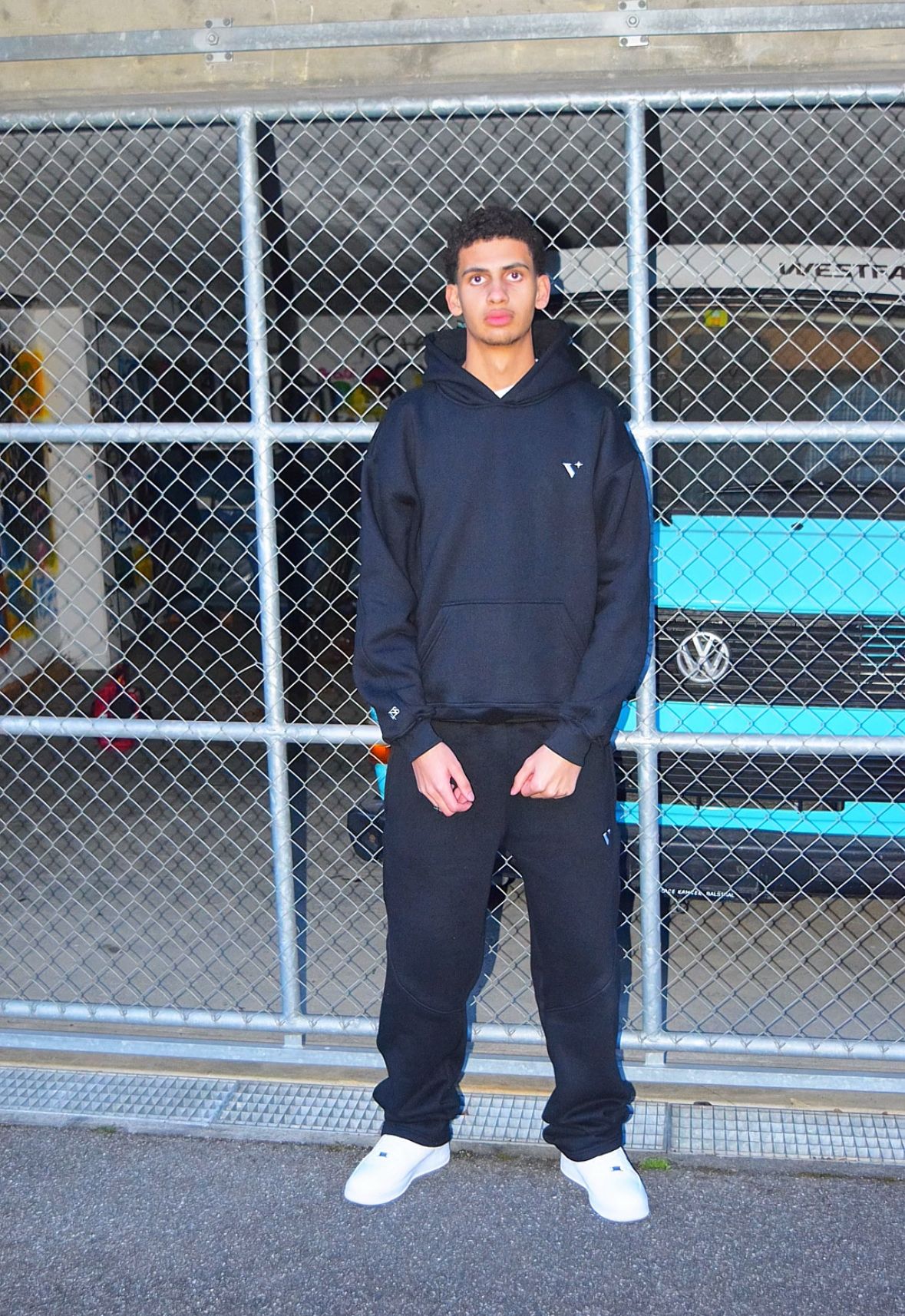 Open Leg Jogger Black